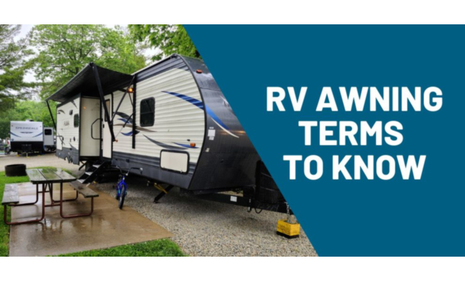 RV awning installed on a camper