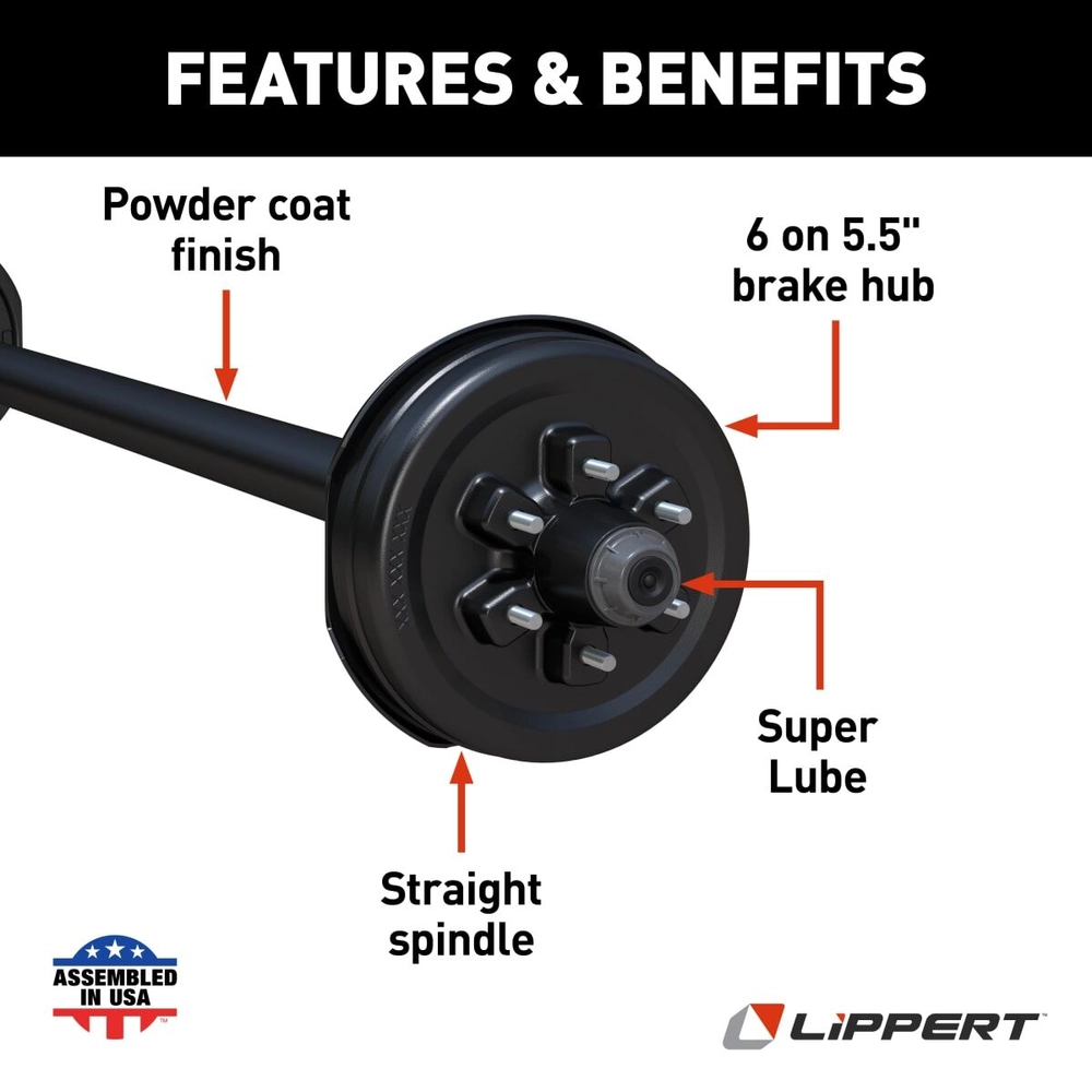 Shop Lippert 5,200-lb. Spring Trailer Axle - Straight