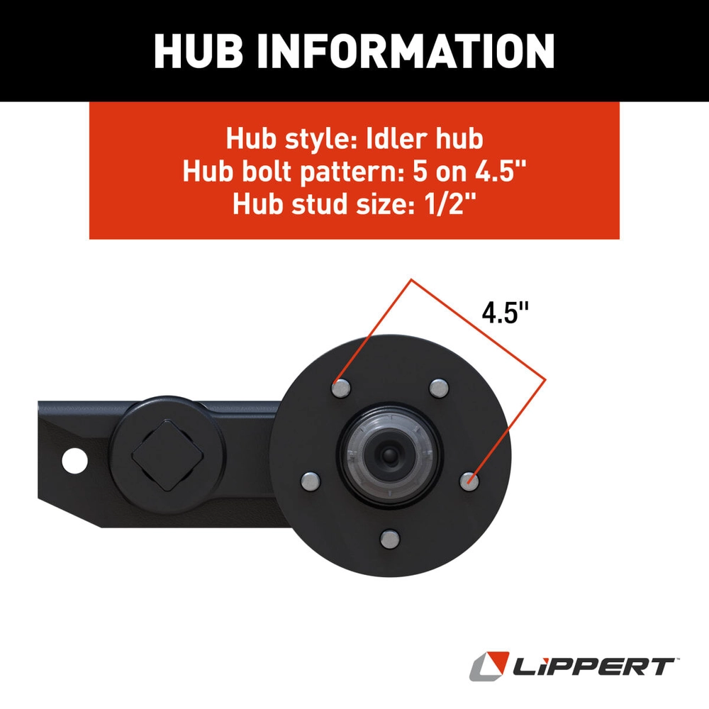 Lippert 3,500-lb. Torsion Idler Trailer Axle - No Brakes, 85