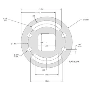 RV Chassis Plate 2.5&quot; x 2.5&quot;