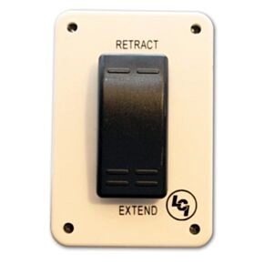 Hydraulic Slide-Out System/Landing Gear Switch - Black Switch with White Plate