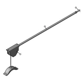 Offset Winch Assembly with 37-1/2&quot; Welded Extension and Roll Pin