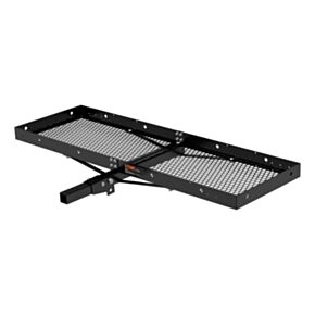 CURT 60&quot; x 20&quot; Black Steel Tray Cargo Carrier (Folding 2&quot; Shank, 500 lbs.) #18109