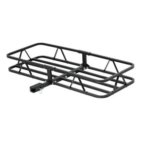 CURT 48&quot; x 20&quot; Black Steel Basket Cargo Carrier (1-1/4&quot;, 2&quot; Adapter, 500 lbs.) #18145