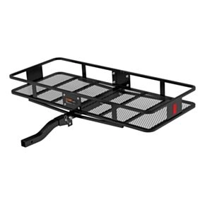 CURT 60" x 24" Black Steel Basket Cargo Carrier (Folding 2" Shank, 500 lbs.) #18153