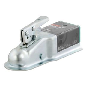 CURT 2" Straight-Tongue Coupler with Posi-Lock (3" Channel, 5,000 lbs, Zinc) #25100