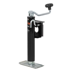 CURT Bracket-Mount Swivel Jack with Top Handle (2,000 lbs, 10" Travel, Packaged) #28301