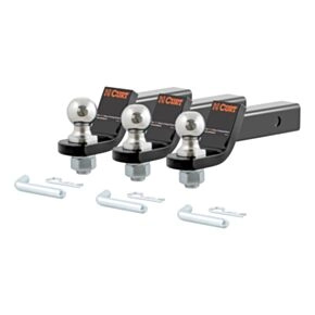 CURT Loaded Ball Mounts with 2&quot; Balls (2&quot; Shank, 7,500 lbs., 2&quot; Drop, 3-Pack) #45037
