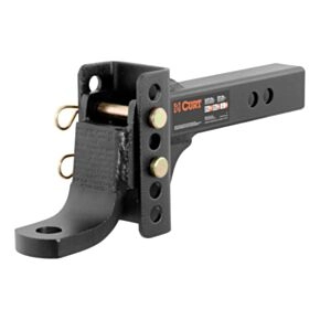 CURT Adjustable Channel Mount with 1&quot; Ball Hole (2&quot; Shank, 6,000 lbs., 6-3/4&quot; Drop) #45901