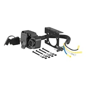 CURT Dual-Output Adapter with Backup Alarm (4-Way Flat to 7-Way RV Blade Trailer) #57102