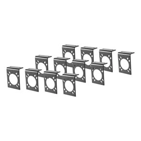 CURT Connector Mounting Brackets for 7-Way RV Blade (Black, 12-Pack) #57205