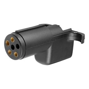 CURT Electrical Adapter (6-Way Round Vehicle to 4-Way Flat Trailer) #57621