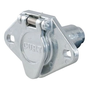 CURT 4-Way Round Connector Socket (Vehicle Side, Packaged) #58071