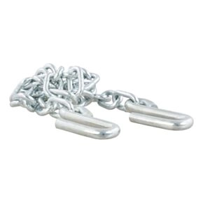 CURT 48&quot; Safety Chain with 2 S-Hooks (5,000 lbs, Clear Zinc, Packaged) #80031
