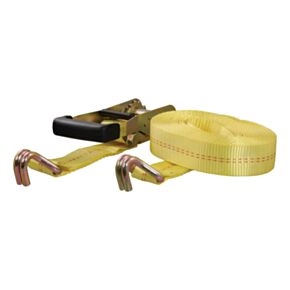 CURT 27 Ft Yellow Cargo Strap with J-Hooks (3,333 lbs) #83047