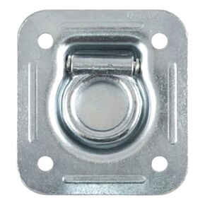 CURT 1-1/2&quot; x 1-1/2&quot; Recessed Tie-Down Ring (5,000 lbs, Clear Zinc) #83600