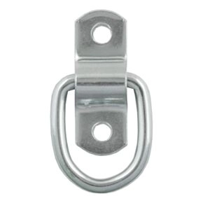 CURT 1&quot; x 1-1/4&quot; Surface-Mounted Tie-Down D-Ring (1,200 lbs, Clear Zinc) #83730
