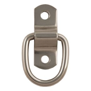 CURT 1&quot; x 1-1/4&quot; Surface-Mounted Tie-Down D-Ring (1,200 lbs, Stainless) #83732