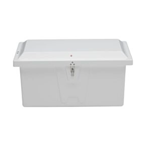Taylor Made Stow N’ Go Low-Profile Fiberglass Dock Box, Small (20&quot;H X 40&quot;W X 19&quot;D), White #83550