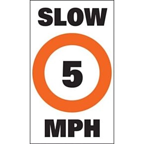 Taylor Made Sur-Mark Buoy Label - Slow 5 MPH, 13&quot; x 24&quot; #46180