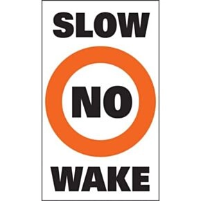 Taylor Made Sur-Mark Buoy Label - Slow No Wake, 13&quot; x 24&quot; #46181