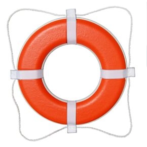 Taylor Made Vinyl Coated Foam Life Ring with White Grab Lines, Orange (20&quot;) #363