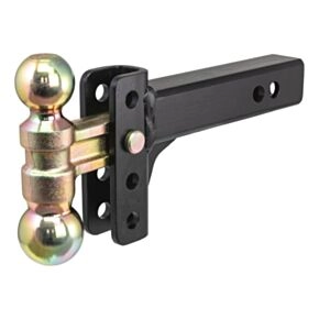 CURT Slim Adjustable Channel Mount with Dual Ball (2&quot; Shank, 10K, 3-3/4&quot; Drop) #45903
