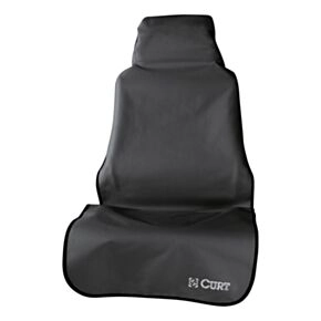 CURT Seat Defender 58&quot; x 23&quot; Removable Waterproof Black Bucket Seat Cover #18501