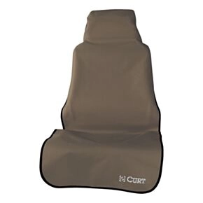 CURT Seat Defender 58&quot; x 23&quot; Removable Waterproof Brown Bucket Seat Cover #18502