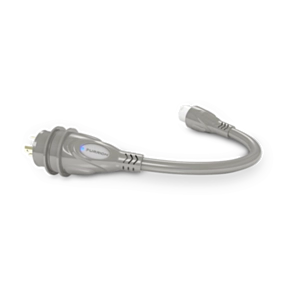 Furrion Pigtail Adapter - 15A Connector to 30A Plug, Silver #FP1530-SS