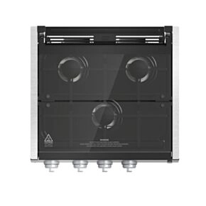 Furrion 3-Burner Gas RV Cooktop with Glass Cover - 20&quot; Black, Rocker Switch #FGHWCLDA-BL