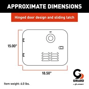 Girard RV Water Heater Door Installation Kit - 6-Gallon (Atwood/Dometic), Gray #2GWHDA6AG