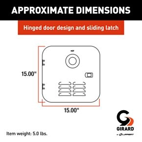 Girard RV Water Heater Door Installation Kit - 6-Gallon (Suburban), Silver #2GWHDTMCS