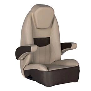 Lippert Rockport Series High Back Recliner Pontoon Helm Seat - Sand #20221094163