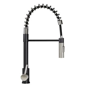 Lippert Flow Max™ Coiled Kitchen Faucet - Black/Stainless Steel #2022109922