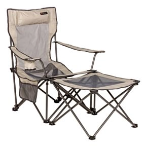 Lippert Sun Soaker™ Vented Reclining Camping Chair with Footrest - Sand