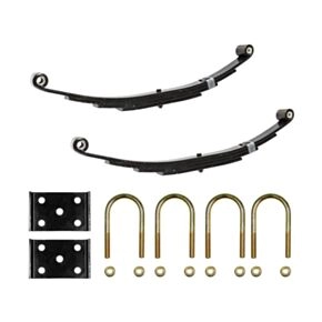 Lippert Trailer Axle Double Eye 4-Leaf Spring Kit with U-Bolts - 9/16&quot; Eye Diameter, For 4,400-lb. Axles