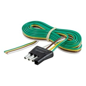 CURT 4-Way Flat Connector Plug with 48" Wires (Trailer Side) #58032