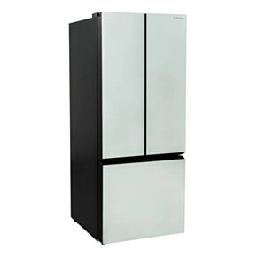 Furrion RV Refrigerator - 12V, 10.7 cu. ft., French Doors, Bottom Drawer Freezer, Stainless Steel Glass Finish #FCR10DCGFA-SG