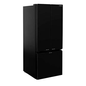 Furrion RV Refrigerator - 12V, 10.7 cu. ft., French Doors, Bottom Drawer Freezer, Black Glass Finish #FCR10DCGFA-BG