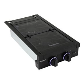 Greystone® by Furrion 2-Burner Gas RV Cooktop with Flame Sense (FFD) - 12&quot;, Glass Cover #GGH12D2MA1B-BL 