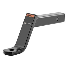 CURT Class 3 Trailer Hitch Ball Mount, Imported, Fits 2-Inch Receiver, 7,500 lbs, 1-Inch Hole, 6-Inch Drop #45880