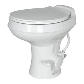 Flow Max&trade; RV Toilet - White Round Plastic Bowl #2024030310