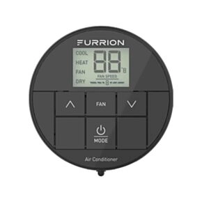 Furrion Chill&reg; Single-Zone Basic Backlit LED Wall Thermostat - Black, 2 Fan Speeds (R32) #FACW10ESSA2-BL-AM