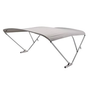 SureShade Pontoon Power Bimini Top - Clear Anodized Frame, Grey Fabric #2024050710