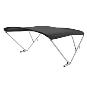 SureShade Pontoon Power Bimini Top - Clear Anodized Frame, Black Fabric #2024050714