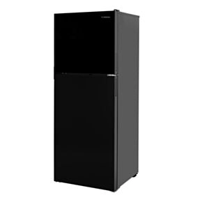 Furrion RV Refrigerator - 12V, 10.6 cu. ft., Black Glass Finish, Right Hinge #FCR11DCGTA-BG-RHH-B