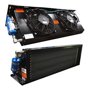 Condenser, SMC2S, (2) 10&quot; Fans, Micro Channel, 12Vdc, Black Screen, TAMW Install #301797-04