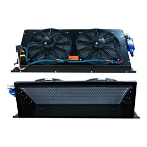 Condenser, SC2LP, (2) 14&quot; Fans, Micro Channel, 12Vdc, Black Screen, Std Install #301832-01