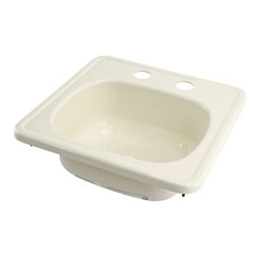Square Galley/Kitchen Sink; 15&quot; x 15&quot; (Parchment)